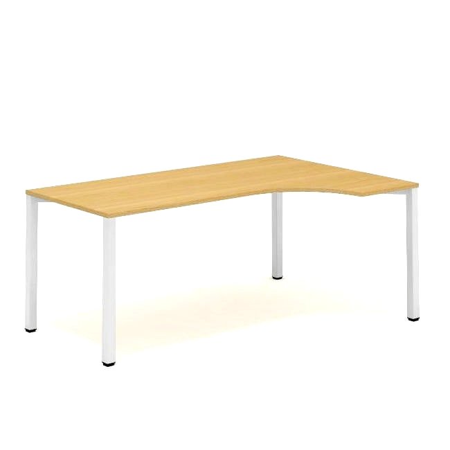 Rohový stůl ALFA 200 na kovových nohách 180×120 cm pravý