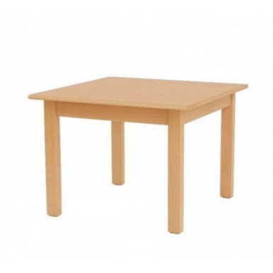 Školní dětský stůl - čtverec ( 80 x 80cm ) + plastové kluzáky ( v. 71,76 )