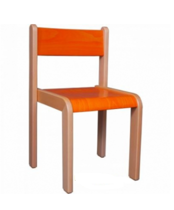 Školní dětská židle polo-mořená oranžová ( velikost : 26,30,34,38cm )