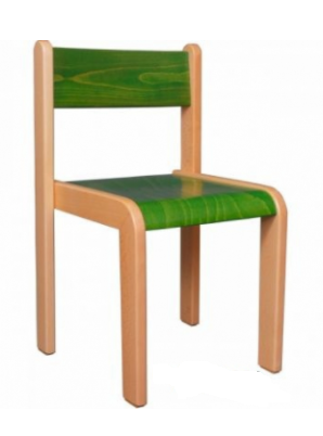 Školní dětská židle polo-mořená zelená ( vel. 42,46cm )