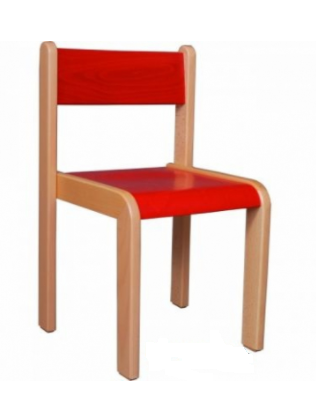 Školní dětská židle polo-mořená červená ( vel. 26, 30, 34, 38 cm )