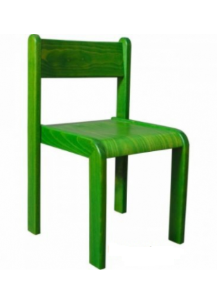 Školní dětská židle celomořená zelená ( vel.42,46cm )