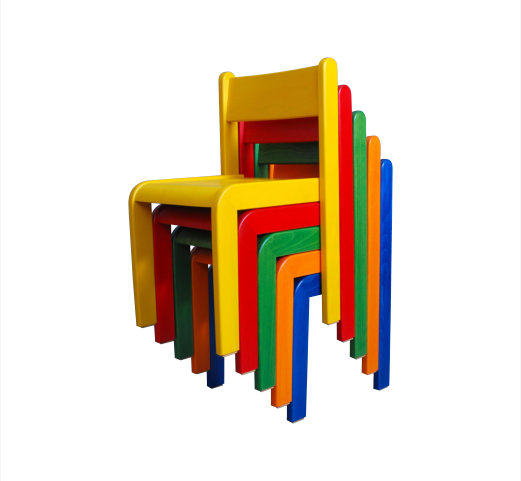 Školní dětská židle celomořená žlutá ( vel. 26,30,34,38cm )