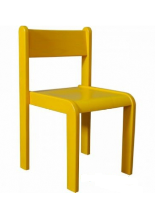 Školní dětská židle celomořená žlutá ( vel. 26,30,34,38cm )