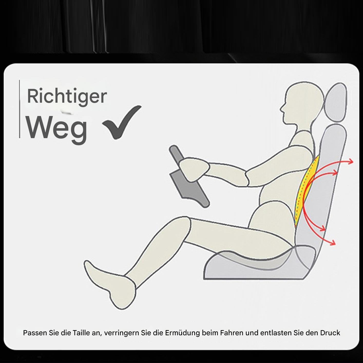 Gena - Bederní ergonomická opěrka s masážními body