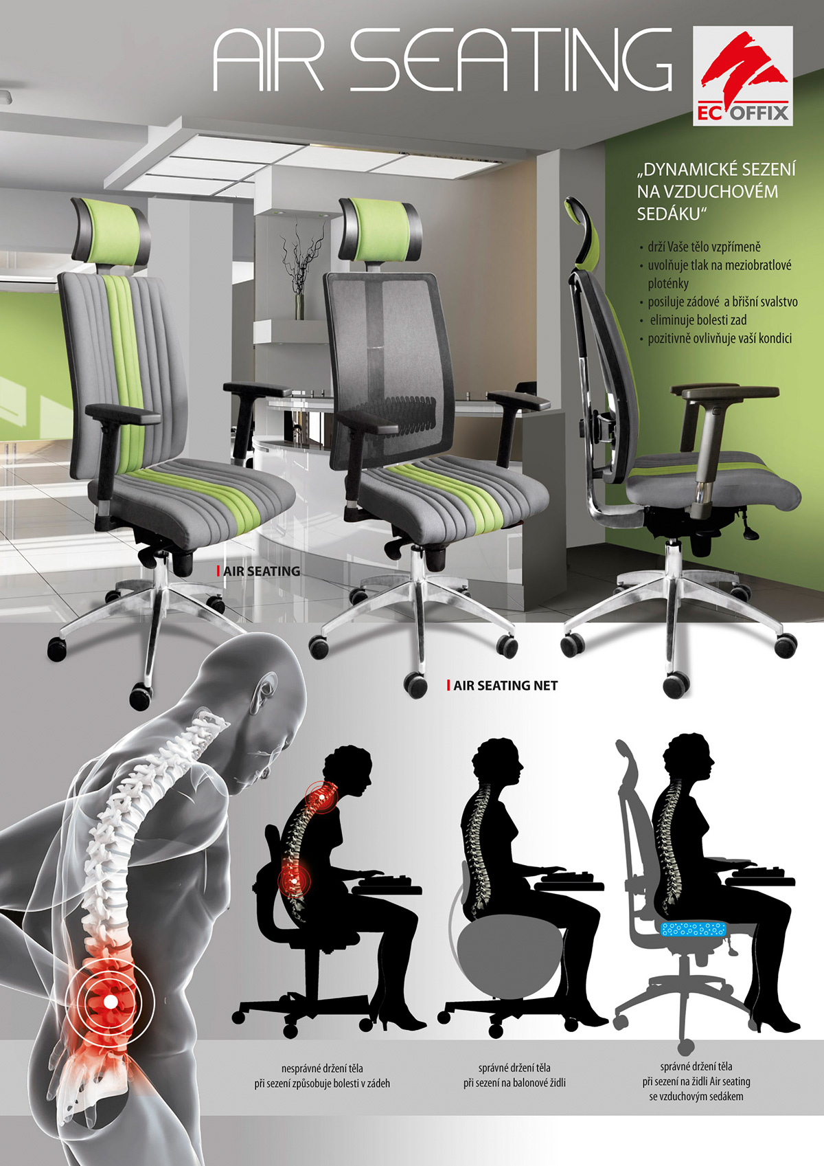 Air Seating NET - zdravotní křeslo se vzduchovým polštářem