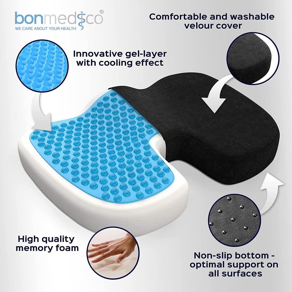 Bonmedico® - Standard terapeutický podsedák z paměťové pěny a gelu