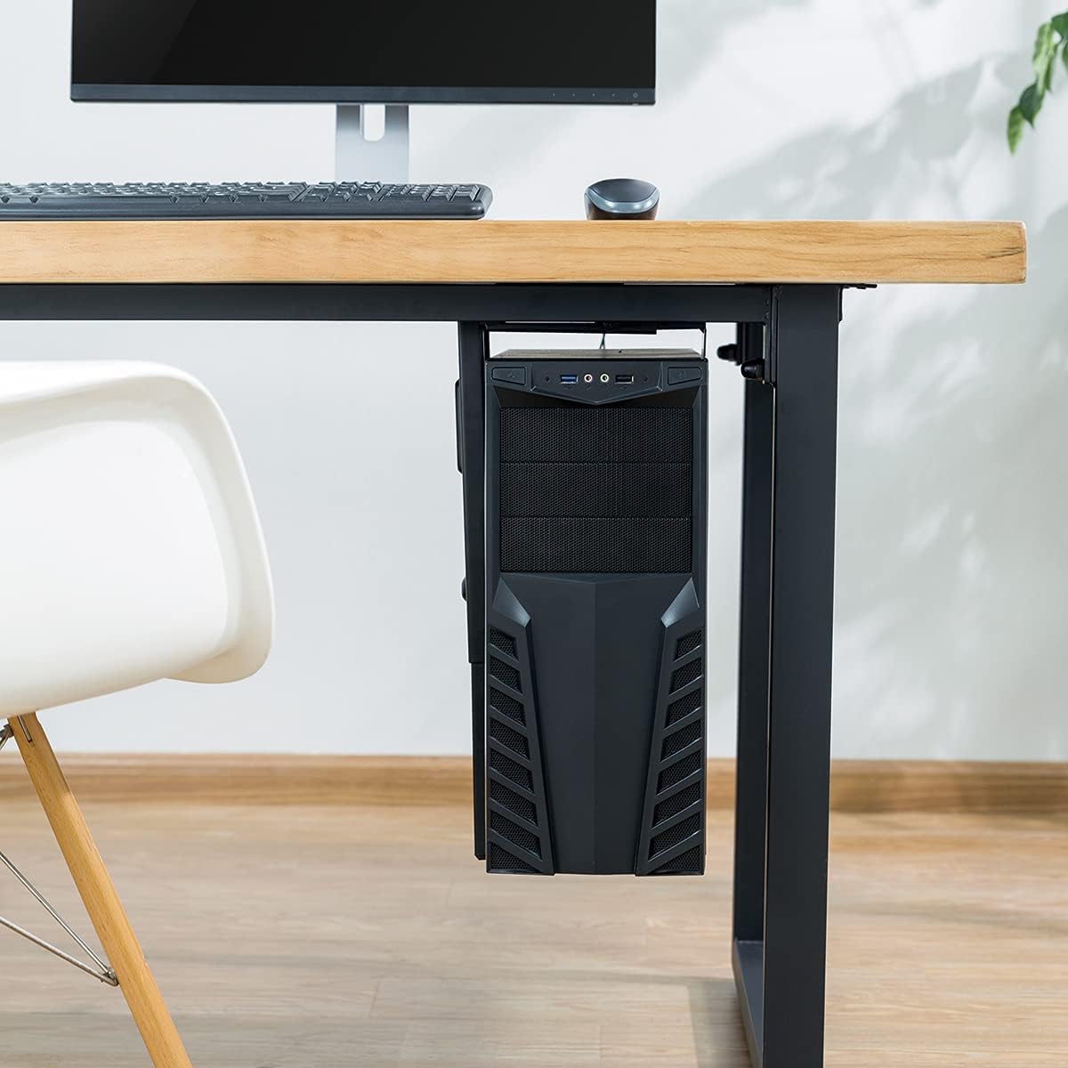 LogiLink - Nastavitelný držák na PC pod stůl/na zeď, otočný o 360° s variabilním nastavením