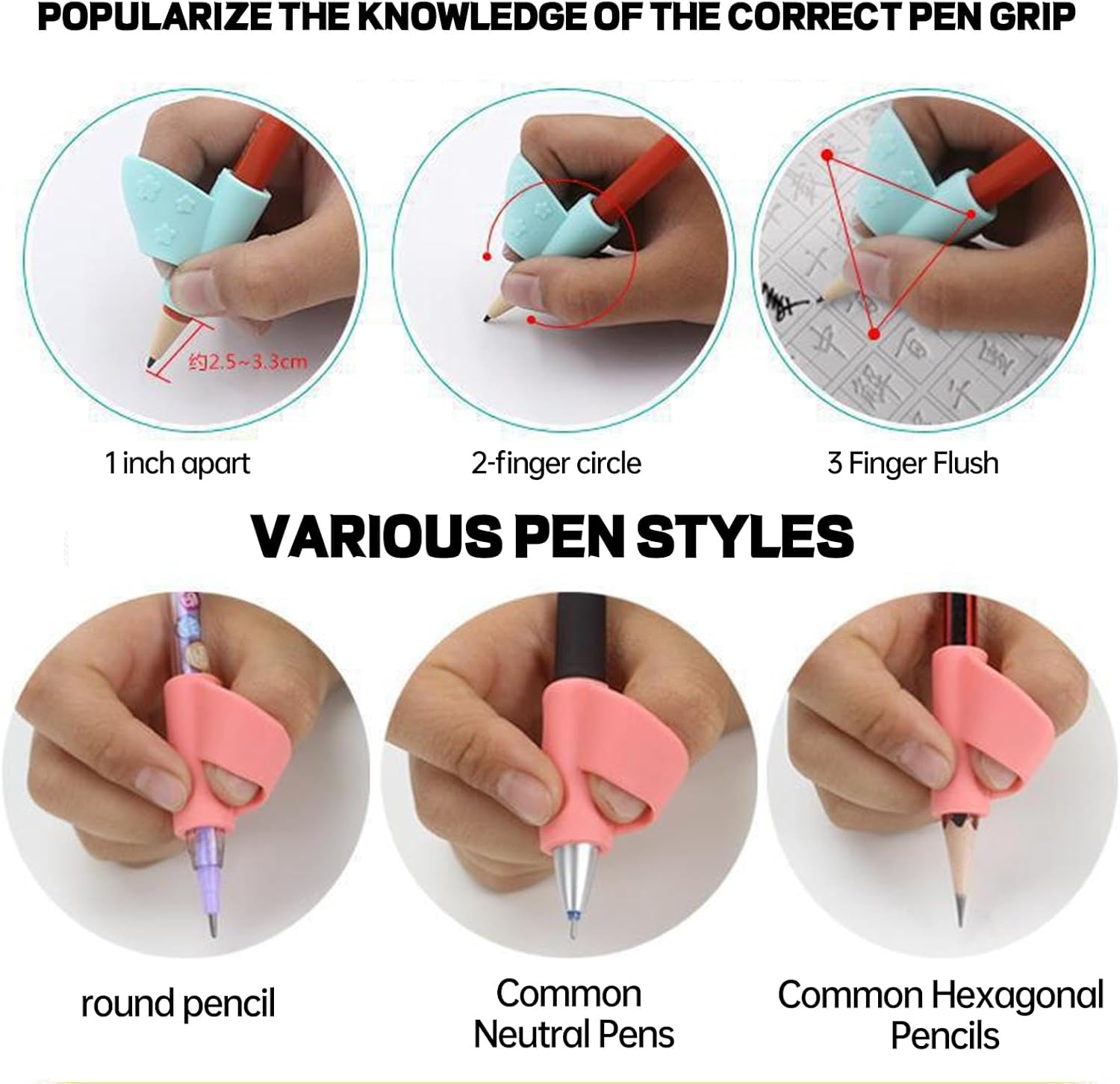 Conis - ergonomická pomůcka pro výuku psaní pro malé předškoláky - sada 10 kusů pro leváky i praváky