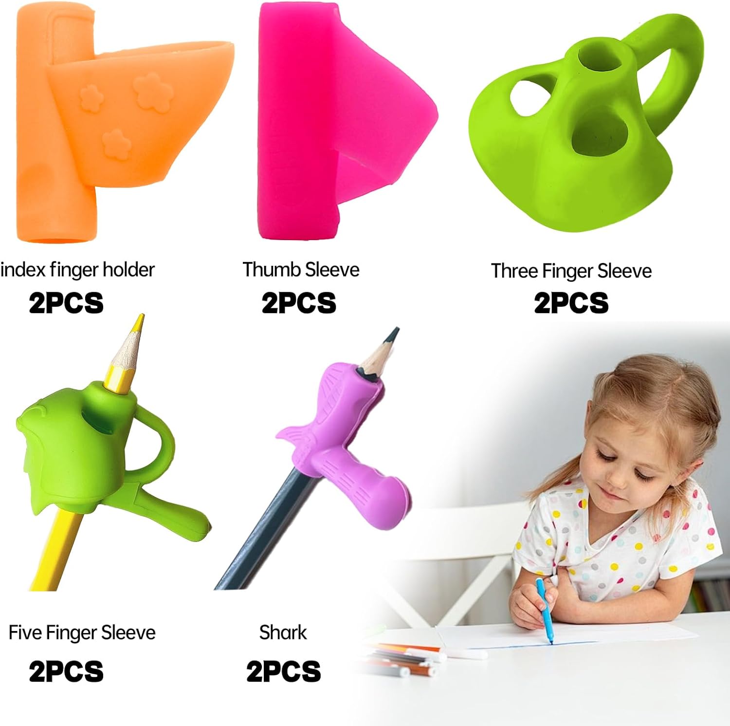 Conis - ergonomická pomůcka pro výuku psaní pro malé předškoláky - sada 10 kusů pro leváky i praváky