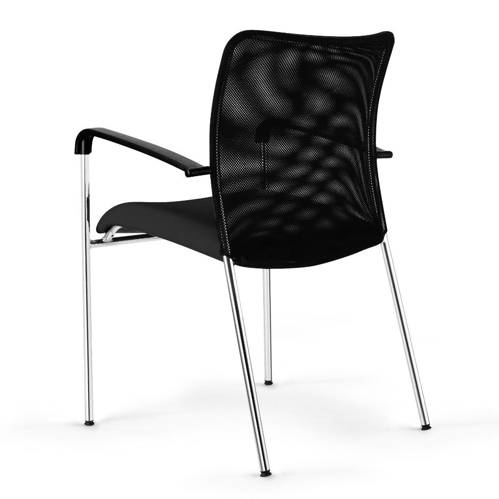 Konferenční židle SPIDER chrom s područkami