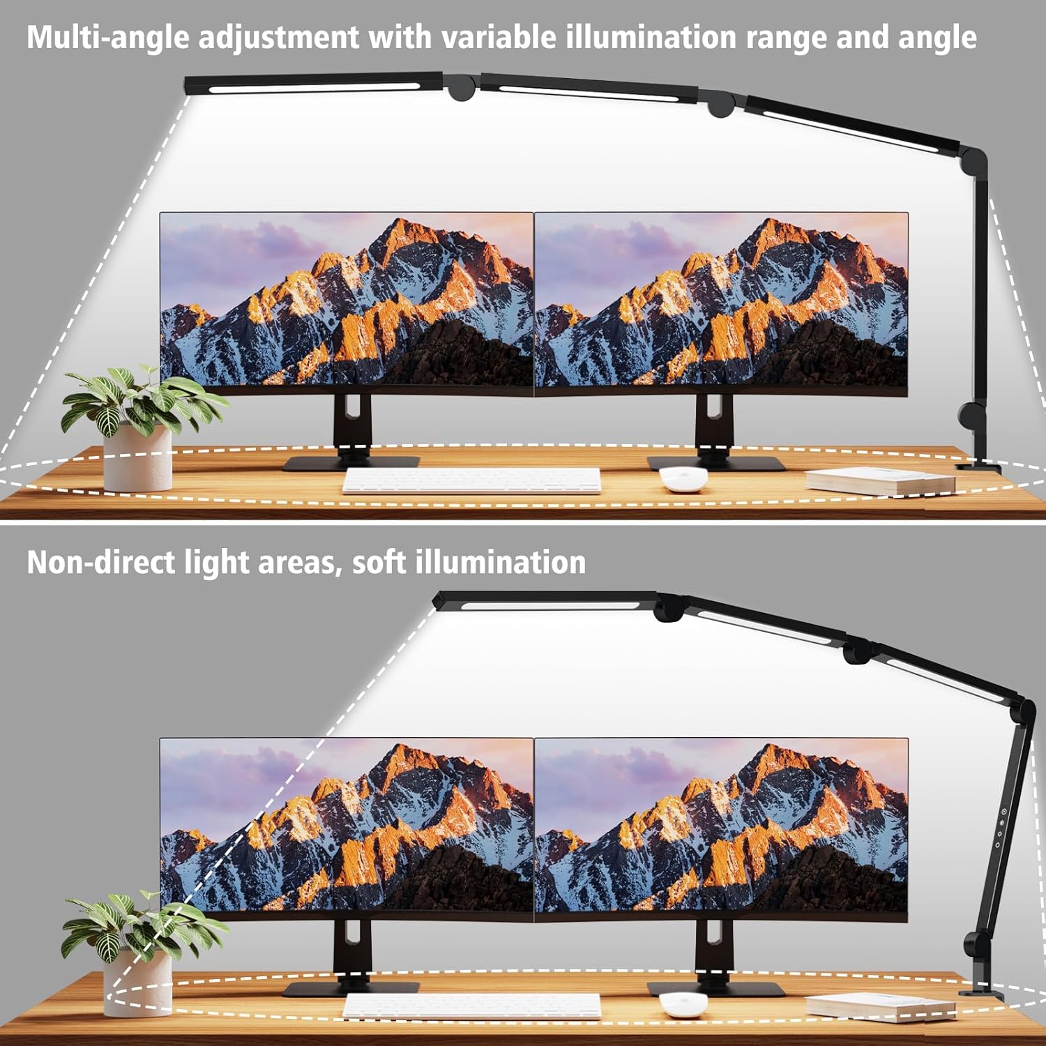 Altona - LED lampa víceúhelníková - flexibilní na 4 sekce, 3 světelné zdroje, 4 teploty barev a 5 stupňů jasu