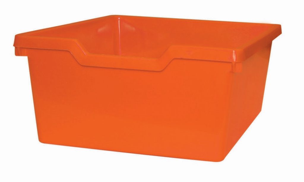 Dětský plastový úložný box zásuvka Double oranžová