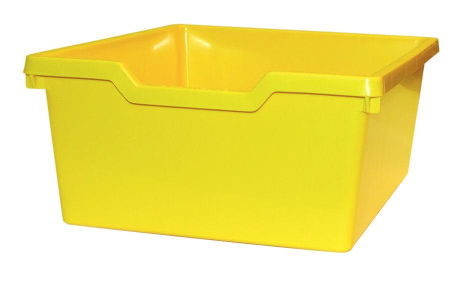 Dětský plastový úložný box zásuvka Double světle žlutá