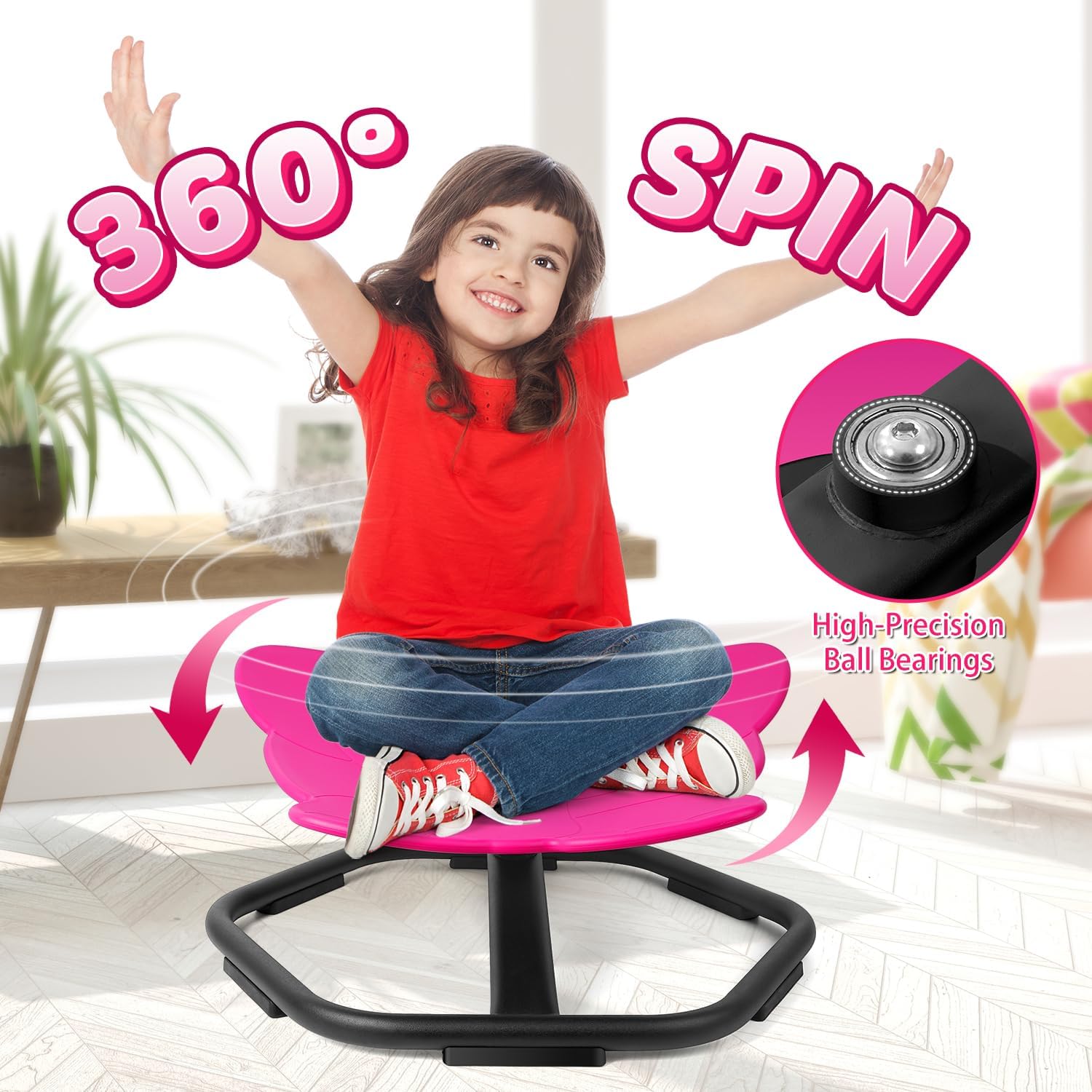 Terri - Ergonomická dětská otočná židle o 360° - fyzická koordinace a rovnováha