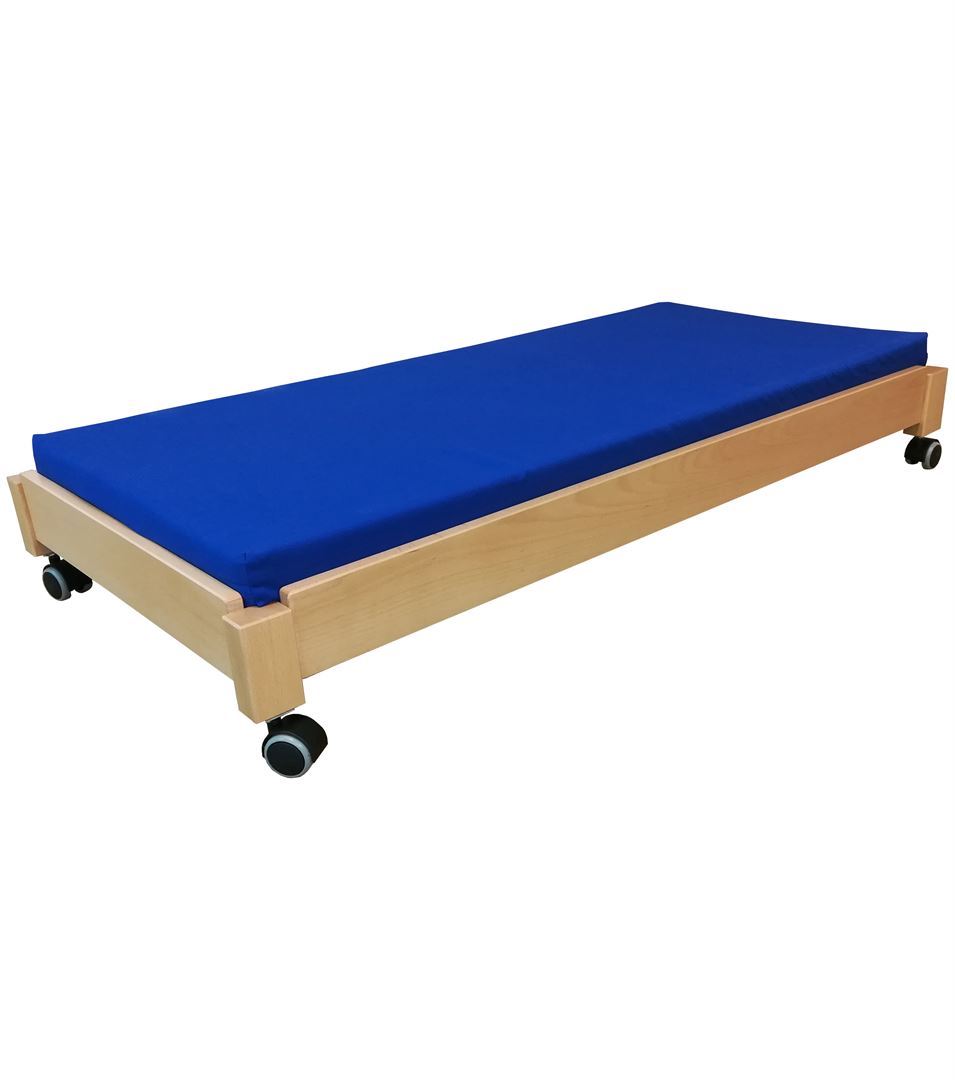 Lehátko bez čela s kolečky 150 cm - masiv buk