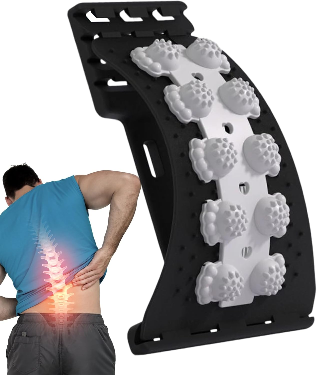 Protahovací pás na páteř – 4stupňové nastavitelné pro spinální stenózu, ortopedická pomůcka pro relaxaci tkání a nervů