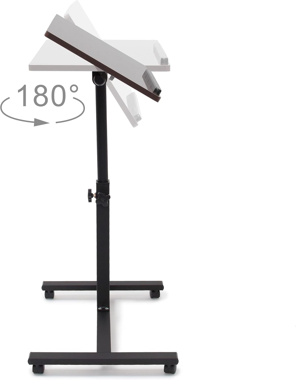 Reldy - Stolek na notebook, výškově nastavitelný s kolečky - V95 × Š60 × H40 cm