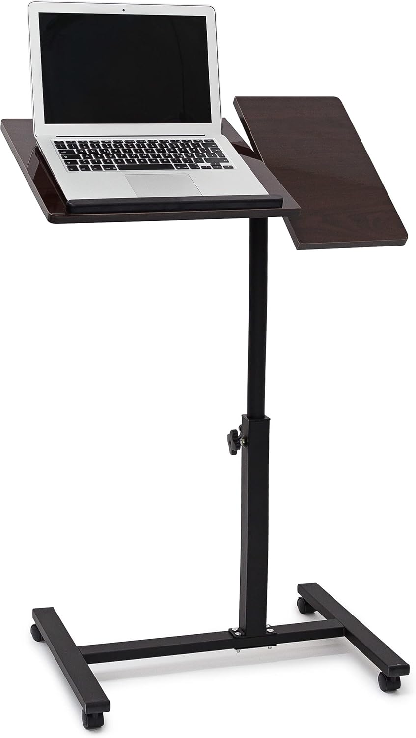 Reldy - Stolek na notebook, výškově nastavitelný s kolečky - V95 × Š60 × H40 cm