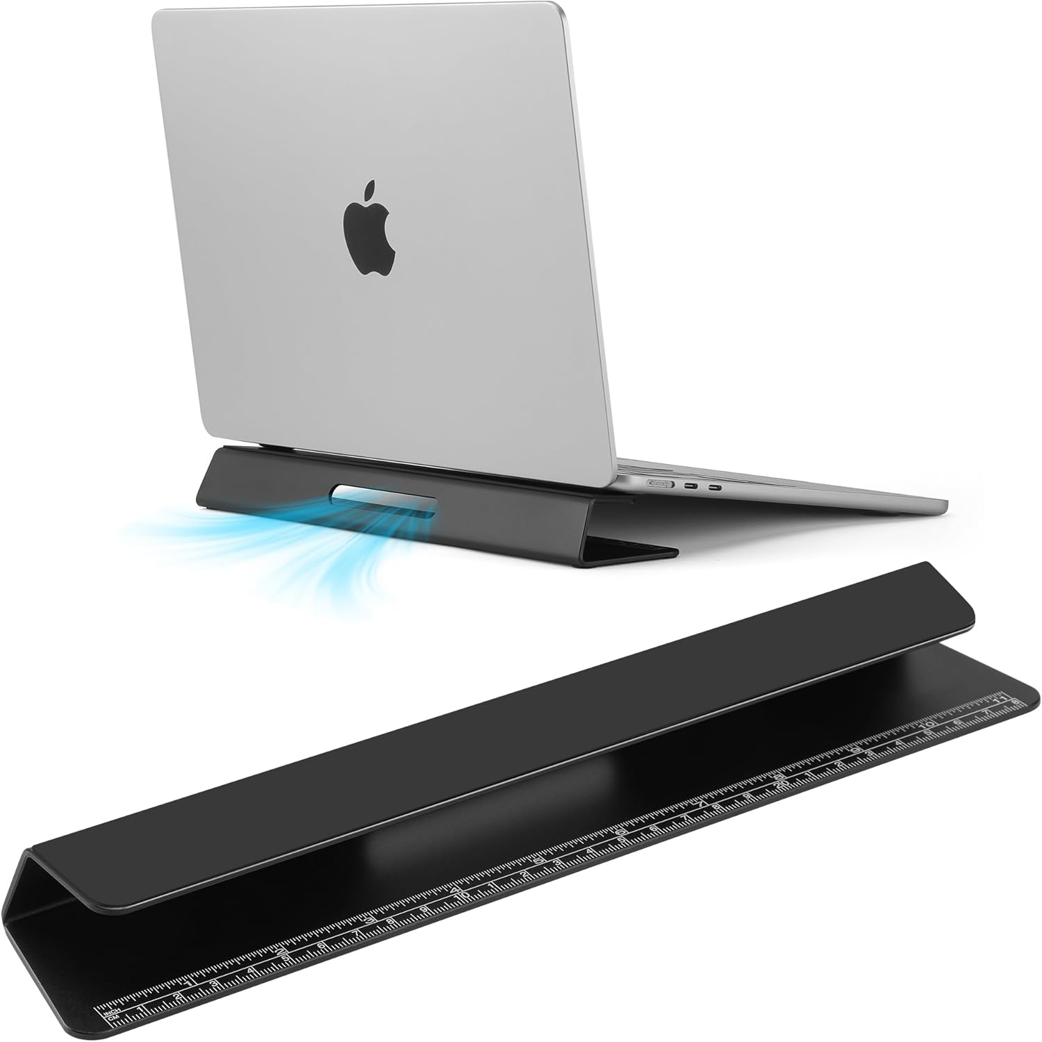 Sitek - Ergonomický chladicí stojan na notebook hliníkový - kompatibilní s MacBook a všemi notebooky