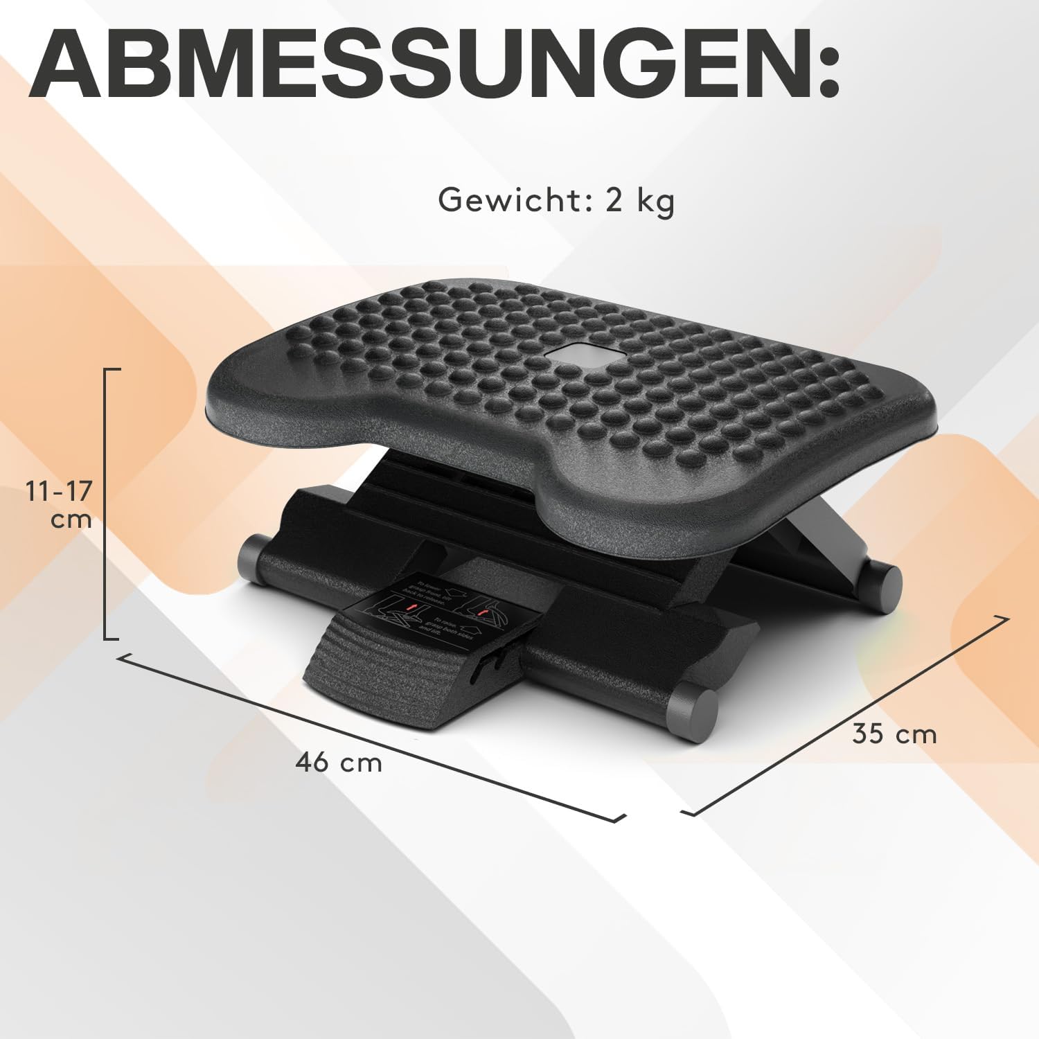 Ergonomická opěrka pod nohy s nastavitelnými výškami