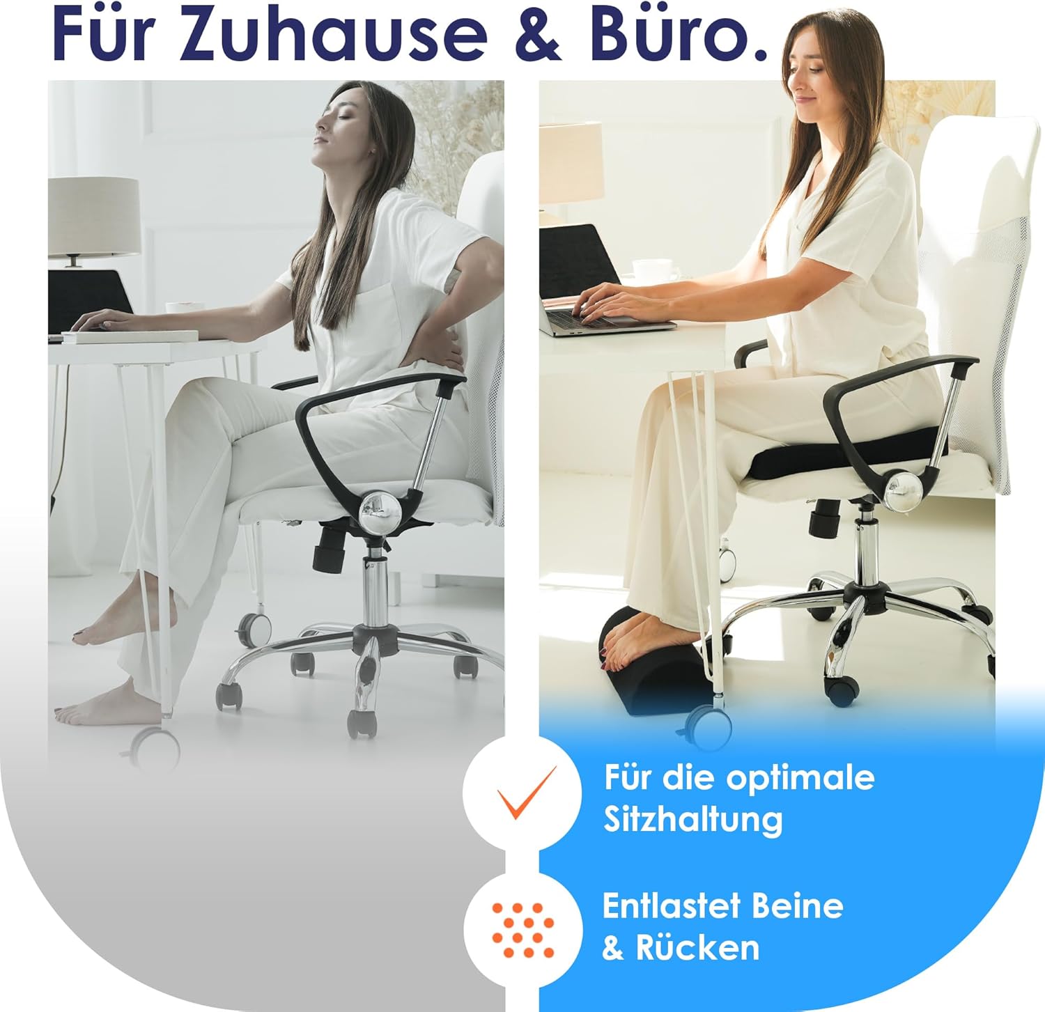 Ergonomická opěrka pod nohy z paměťové pěny