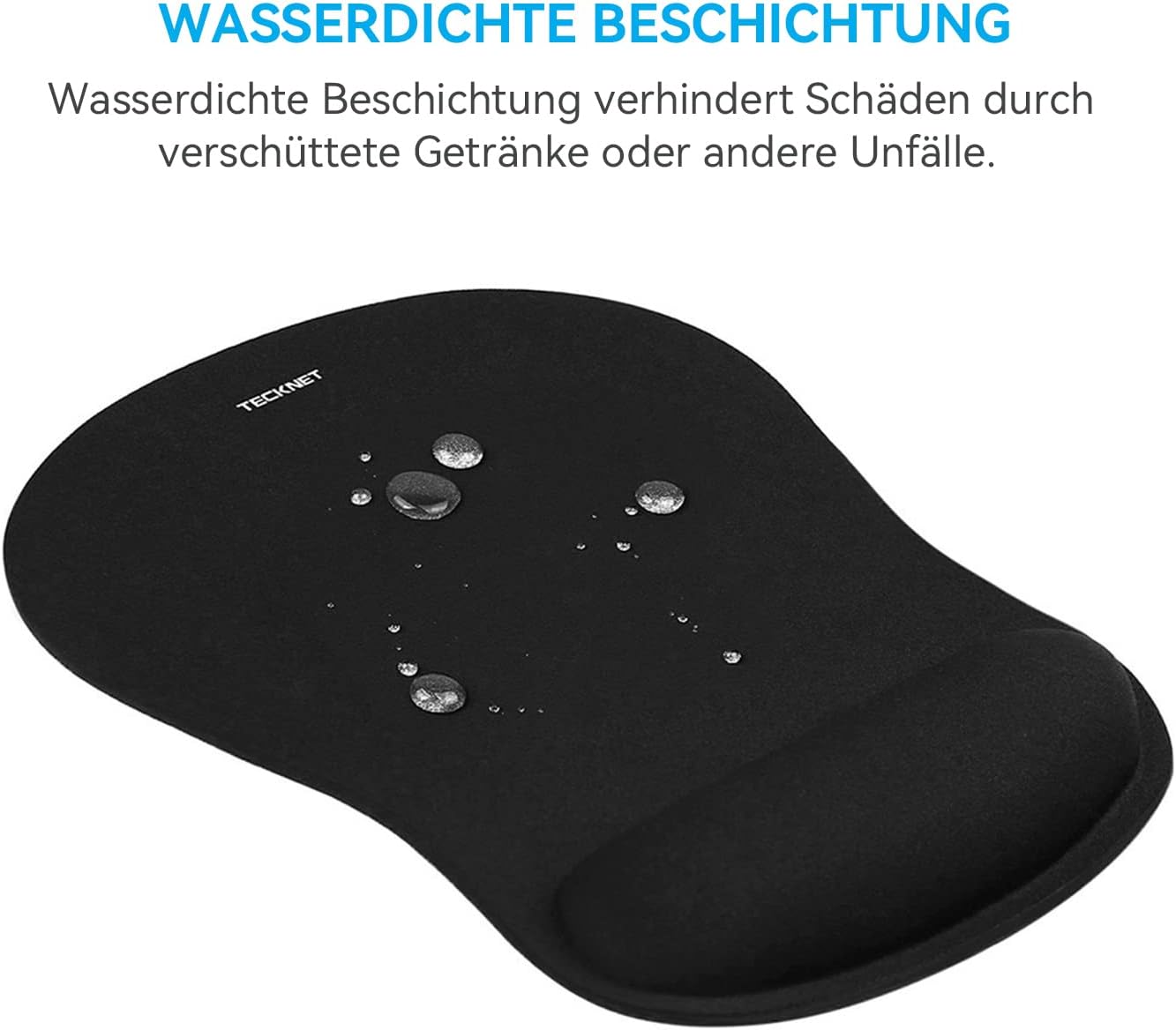 Velká podložka pod myš s gelovým polštářem na podporu zápěstí 24 x 21,5 cm