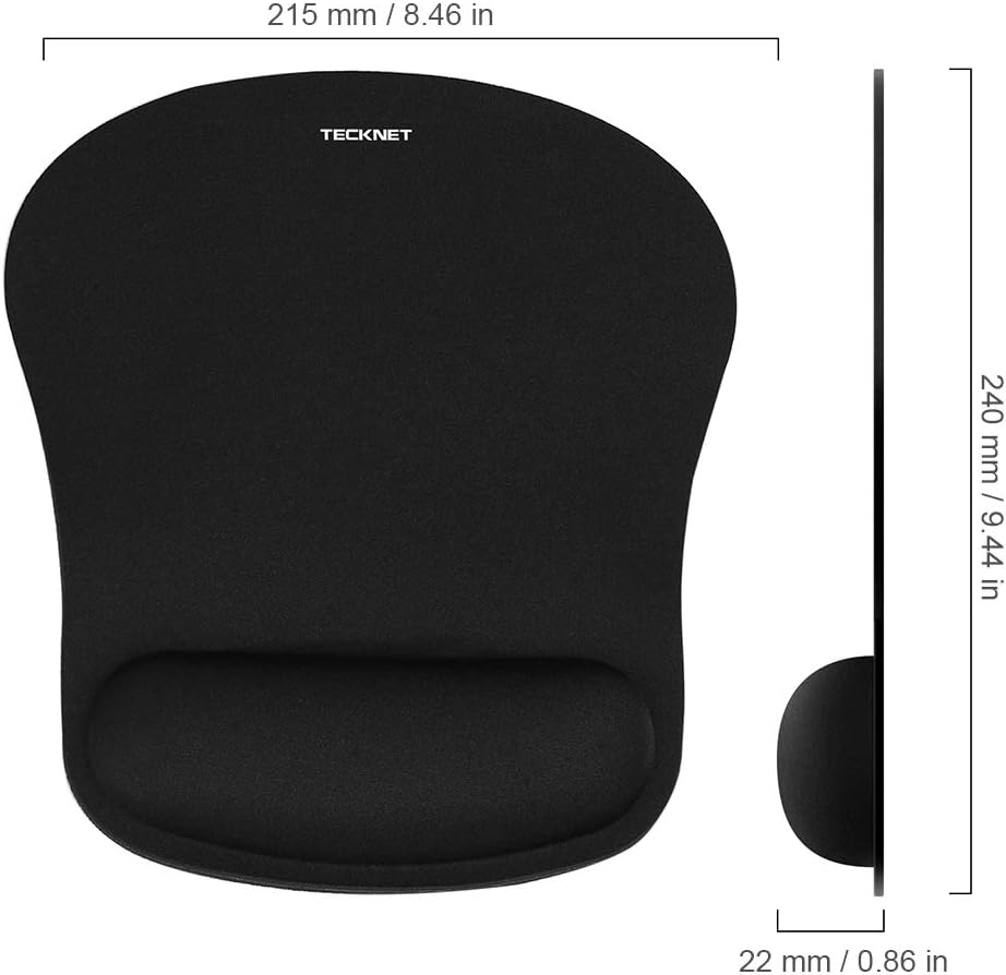 Velká podložka pod myš s gelovým polštářem na podporu zápěstí 24 x 21,5 cm
