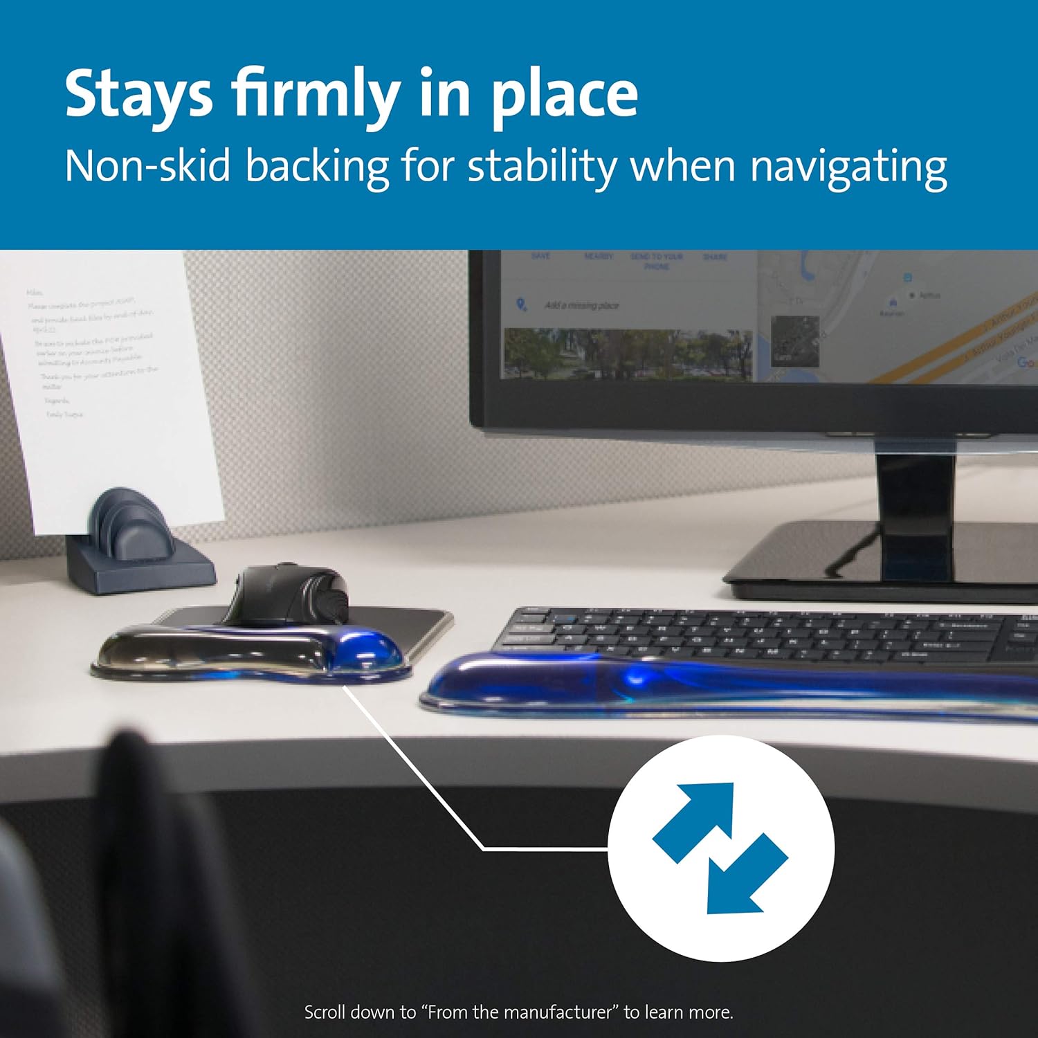 Kensington® Duo Gel Mouse Pads - modrá