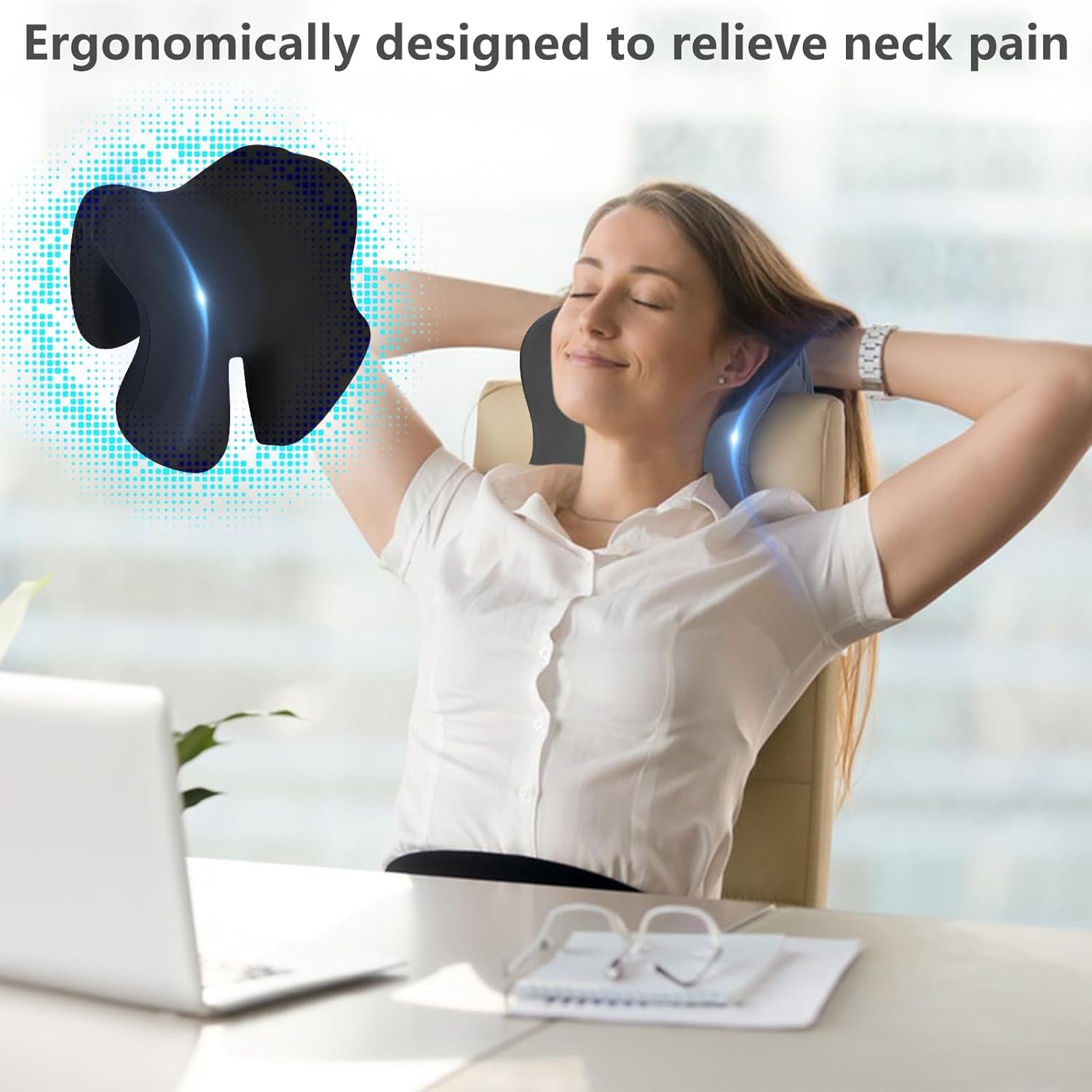 Dema - ergonomická opěrka krku z paměťové pěny na kancelářskou židli