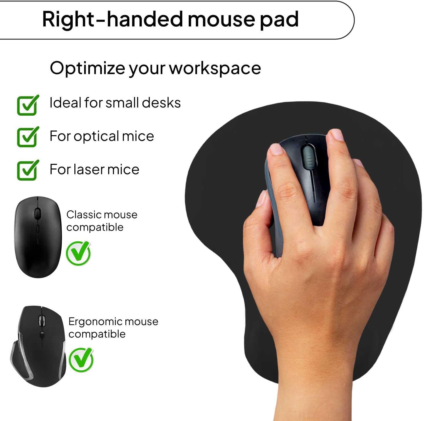 Ocdual - ergonomická podložka pod myš s opěrkou zápěstí s gelovou podporou