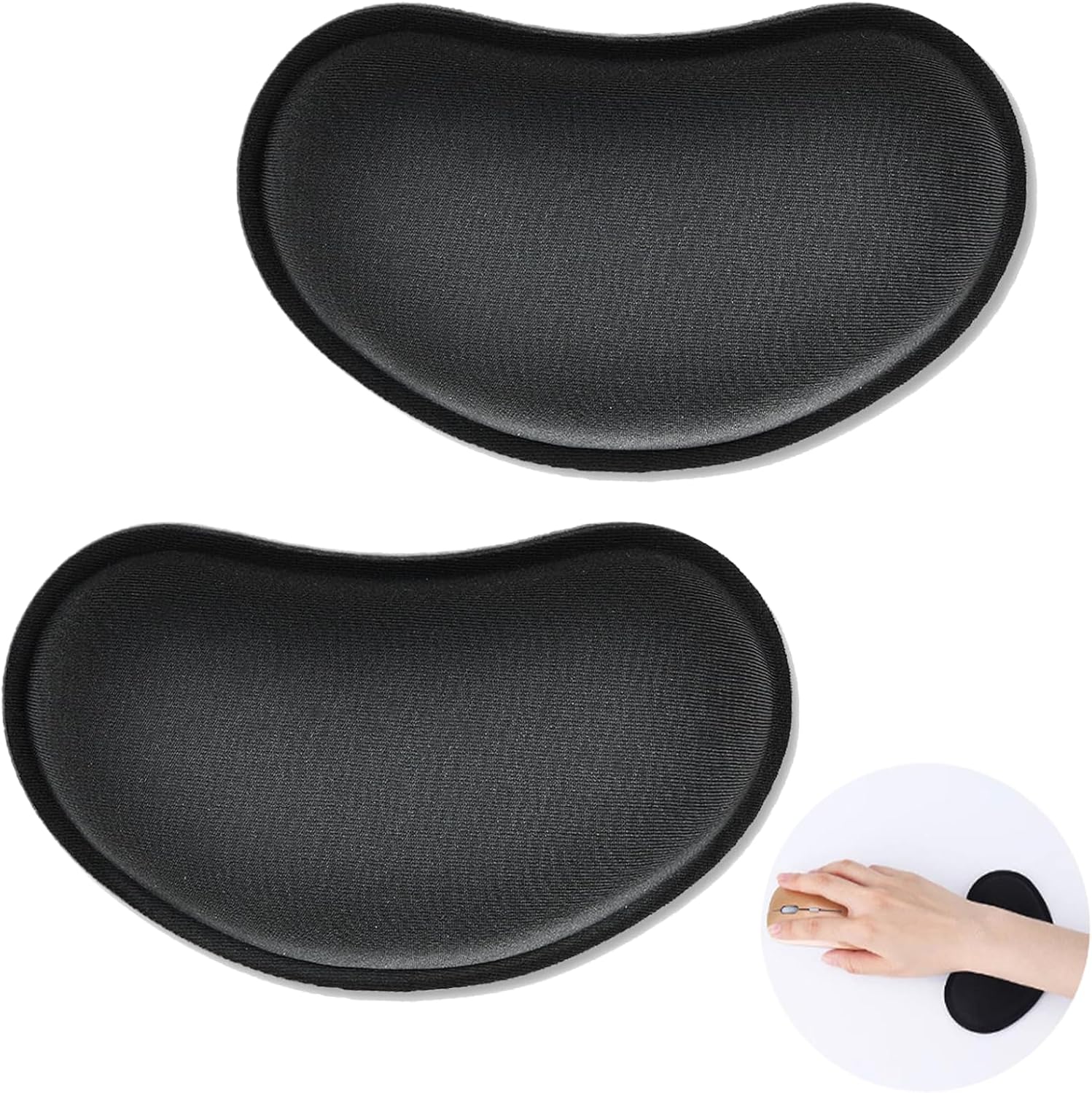 Sada 2 ergonomických podložek pod zápěstí z paměťové pěny