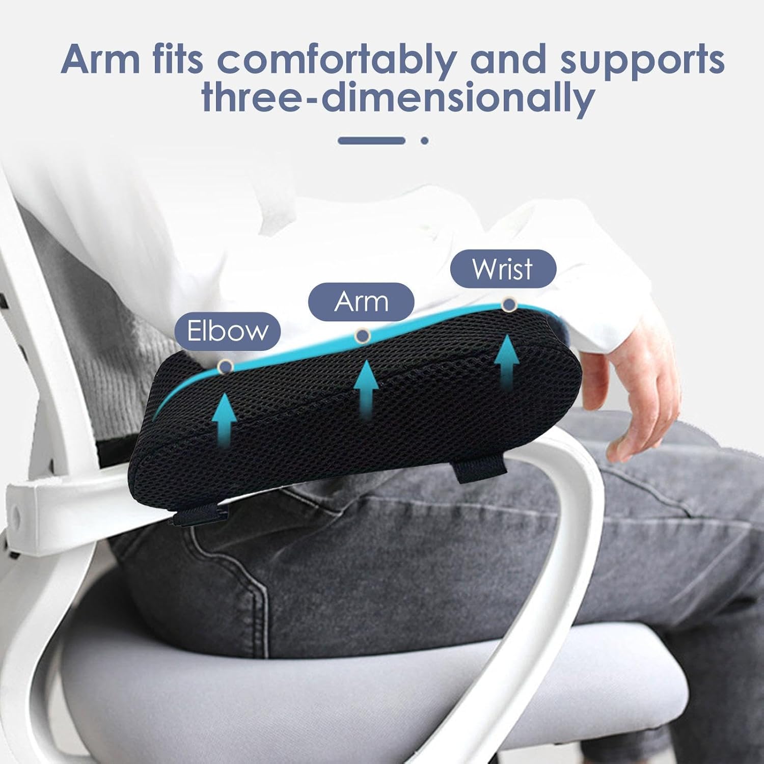 Comfort Boss - 2 kusy ergonomických područek loktů z paměťové pěny