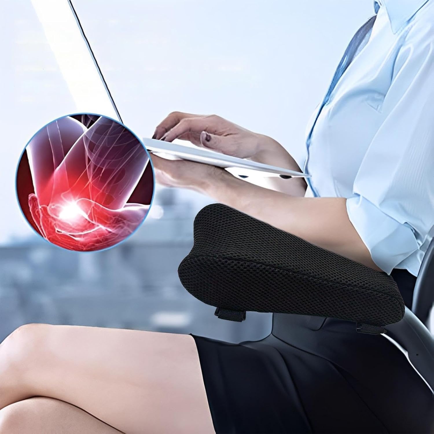 Comfort Boss - 2 kusy ergonomických područek loktů z paměťové pěny