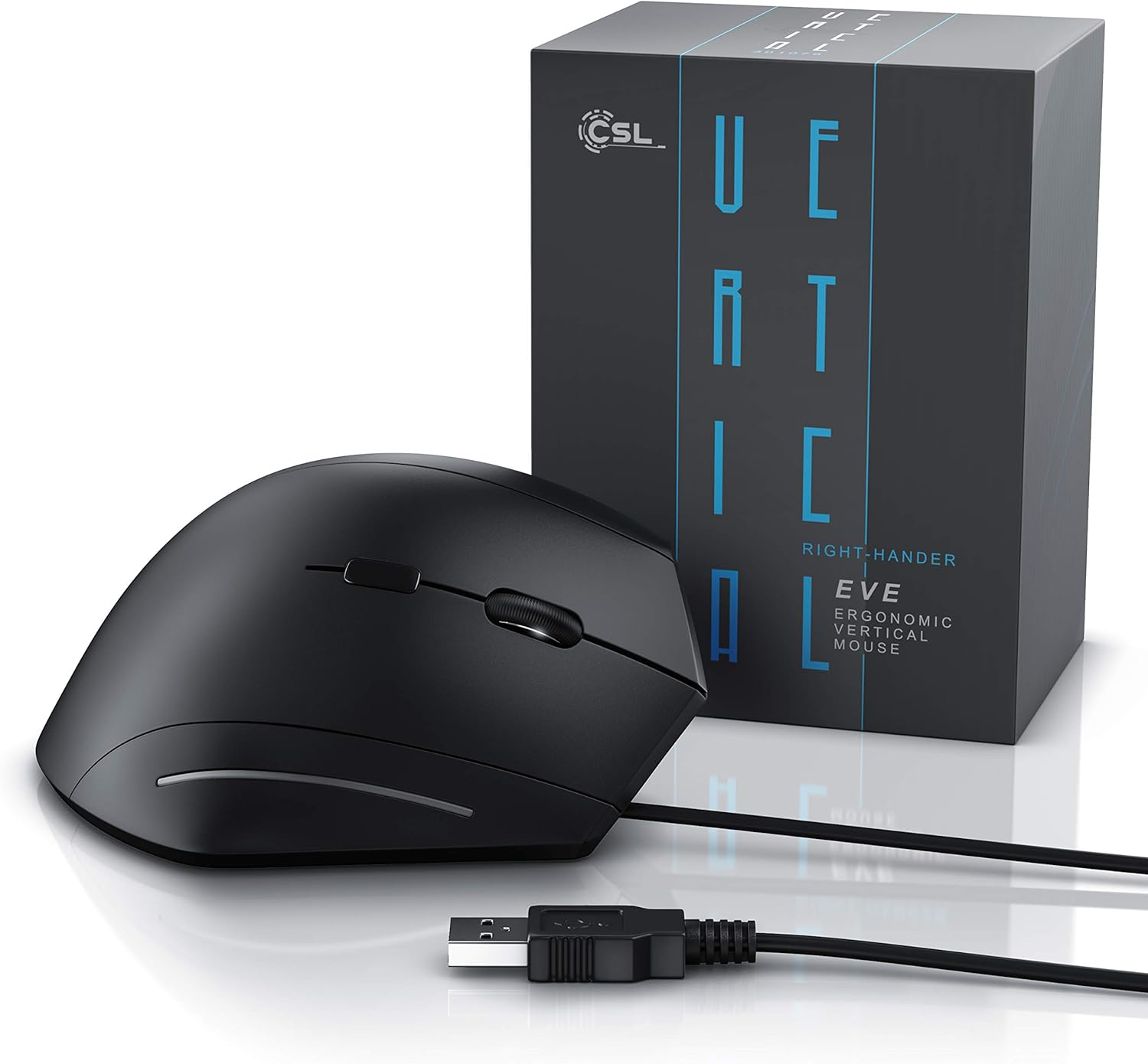 CSL – vertikální ergonomická myš s USB kabelem
