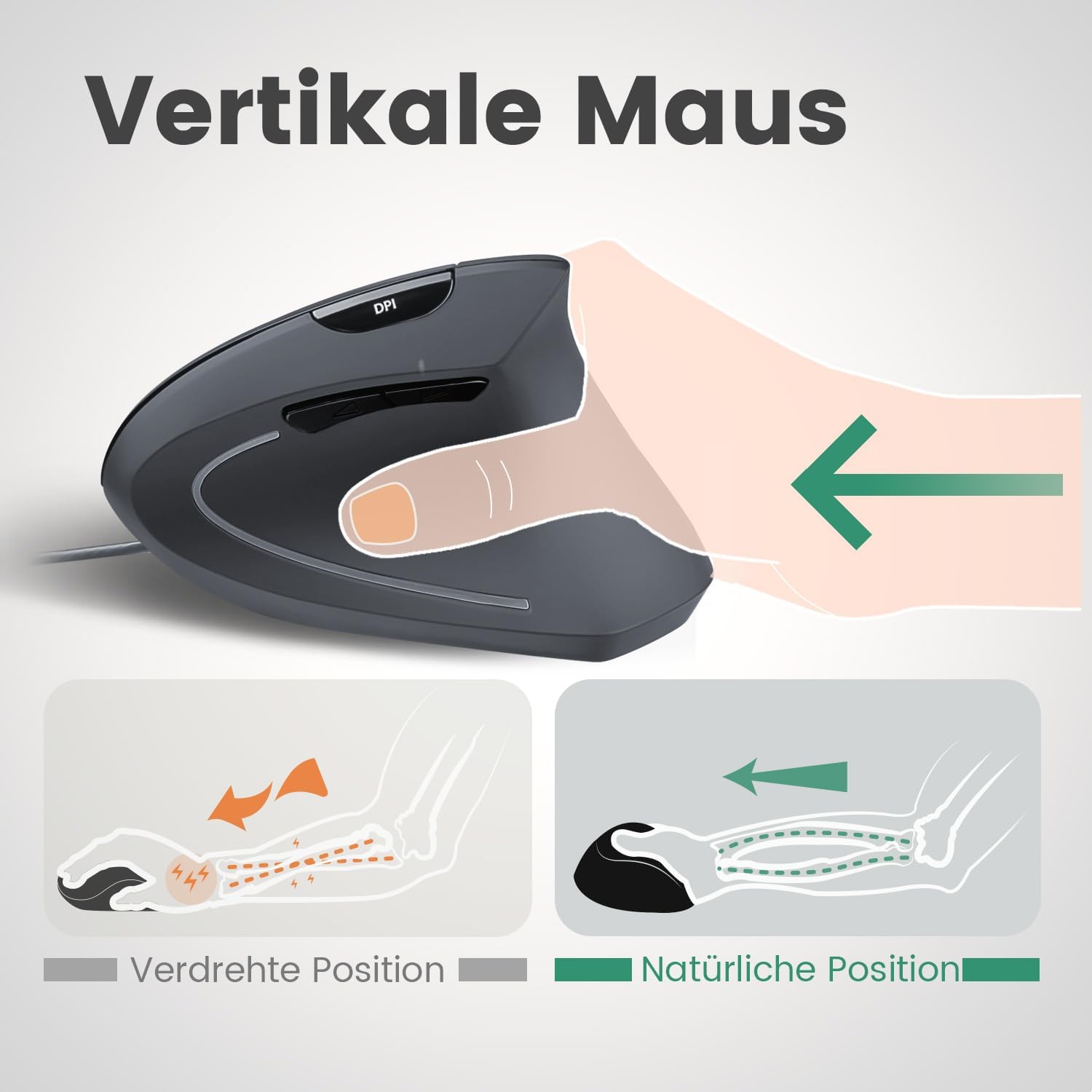 Perixx Periduo - ergonomická kabelová klávesnice s integrovanou opěrkou dlaní a myš