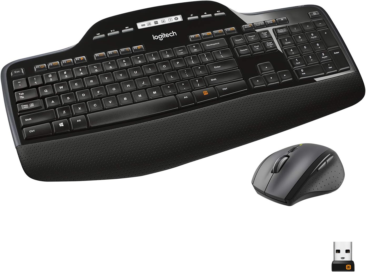 Logitech - ergonomická bezdrátová myš s klávesnicí a podložkou zápěstí