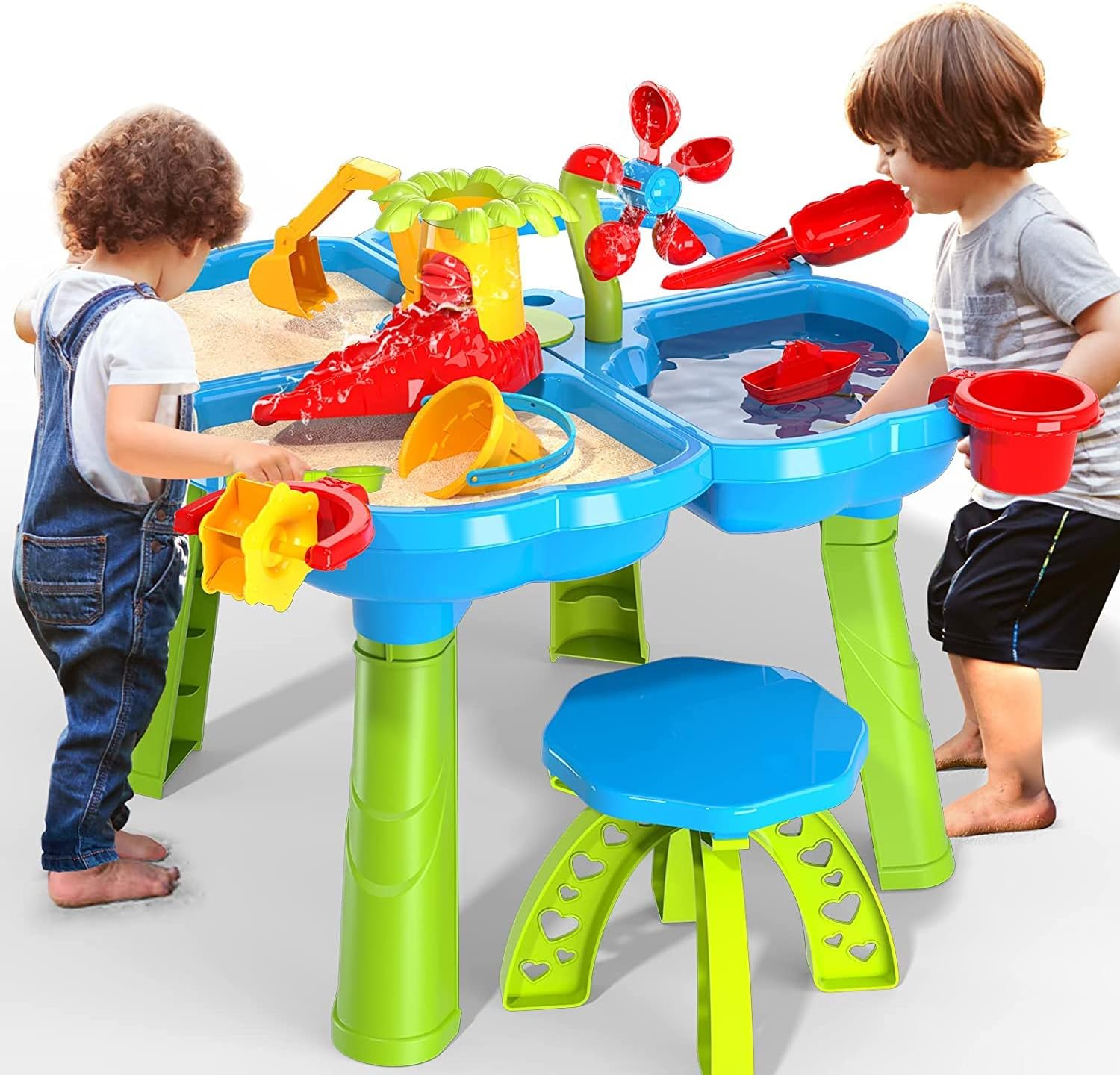 Tomtoys - 4 v 1 vodní stůl pro děti - 32 kusů doplňků