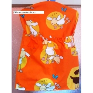 Kapsář do šatny - klasický vč.ramínka ( oranžové ovečky )