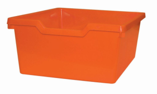 Dětský plastový úložný box zásuvka Double oranžová