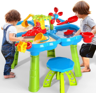 Tomtoys - 4 v 1 vodní stůl pro děti - 32 kusů doplňků