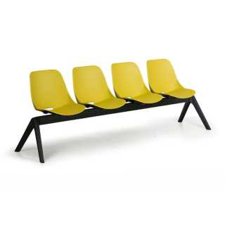 Plastová lavice do čekáren MONOSHELL 4-sedák