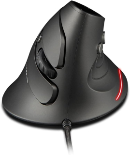 Zelotes - ergonomická vertikální myš pro leváky s 4 úrovní DPI a USB kabelem